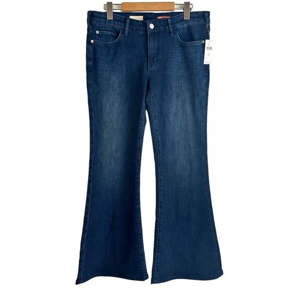 Anthropologie Pilcro Low-Rise Dark Wash Boho Style Flare Jeans Size 28 NWT - Picture 3 of 13
